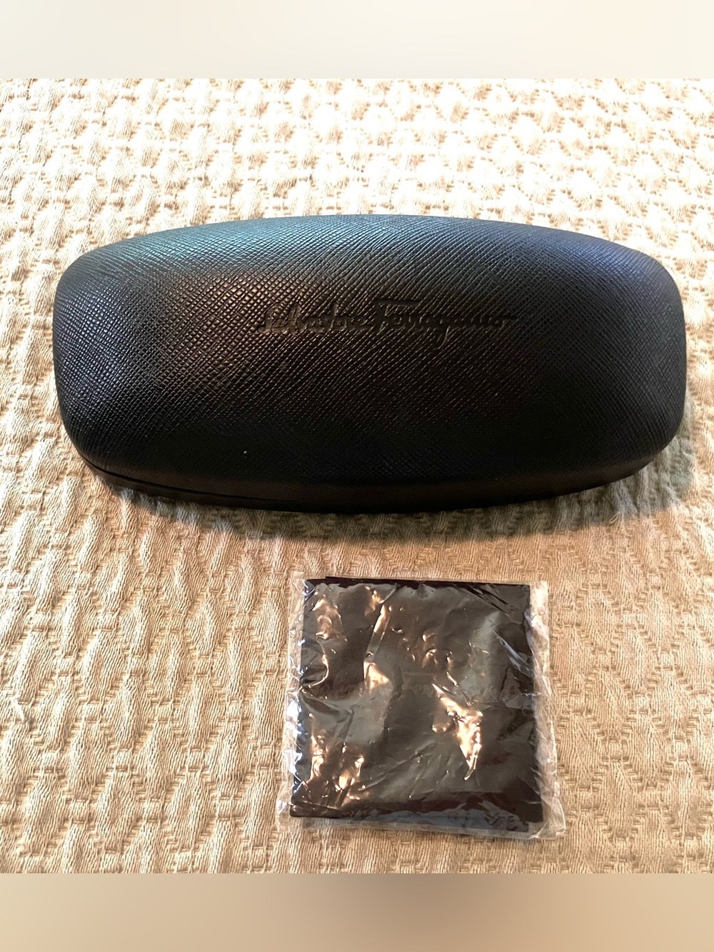 Salvatore Ferragamo Black Glasses Case